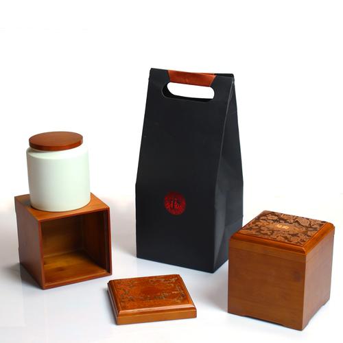 福白瓷茶叶罐竹制品通用方形茶叶包装礼盒绿茶红茶竹盒可定制logo